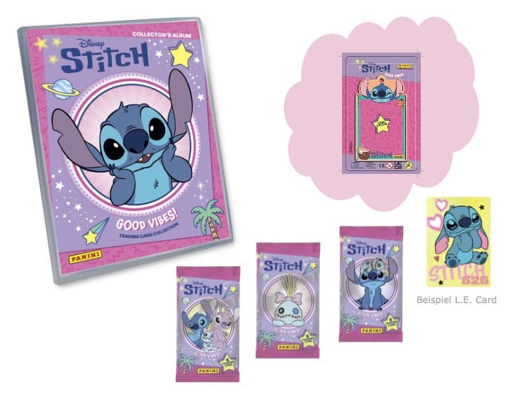 PRE ORDINE - Stitch Trading Cards Good Vibes Starter Pack with Card Holder *German Version*