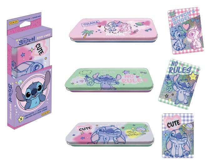 PRE ORDINE - Stitch Trading Cards Good Vibes Pencil Tin