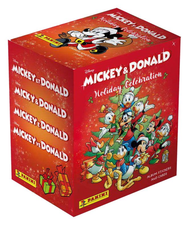 PRE ORDINE - Mickey & Donald Holiday Celebration Sticker & Trading Card Collection Box (36)