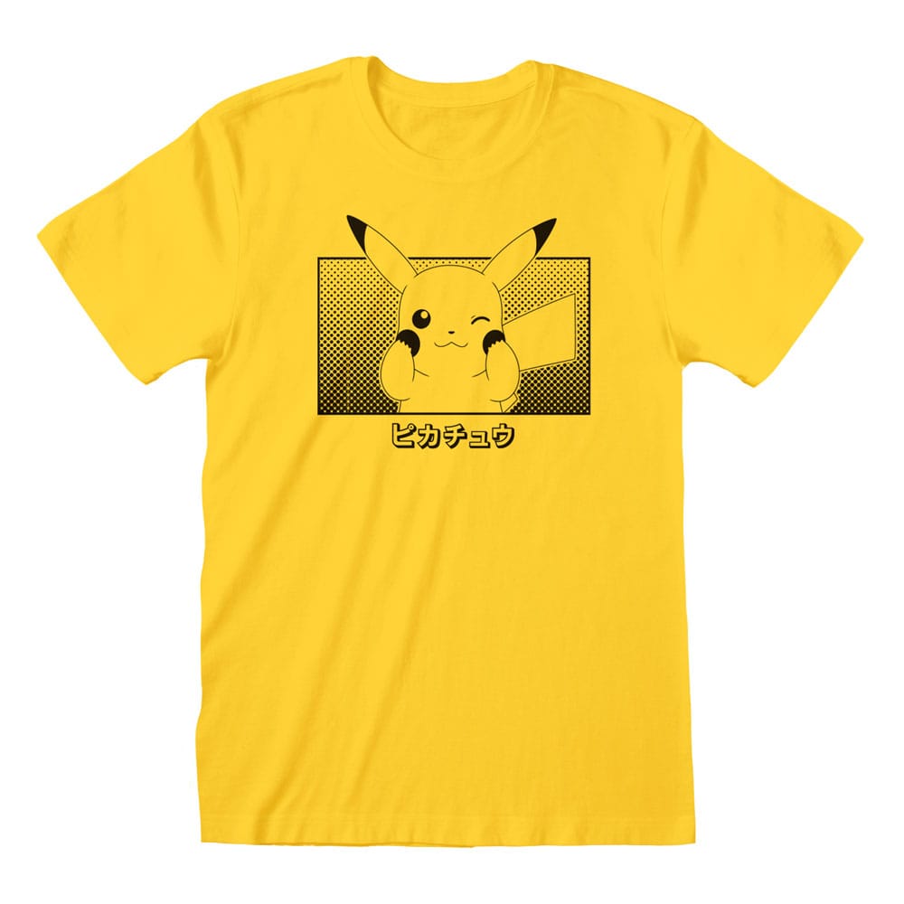 Pokémon T-Shirt Pikachu Katakana Size M