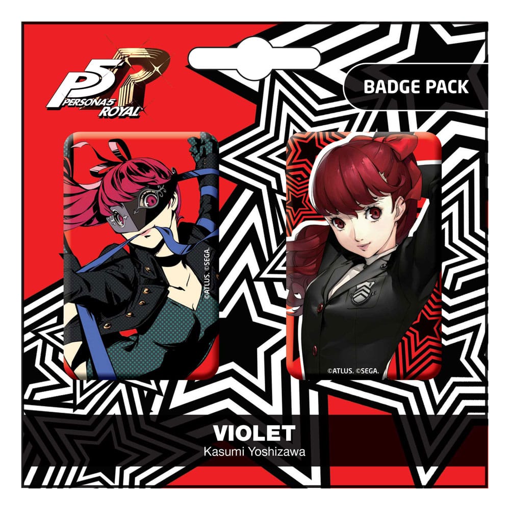 PRE ORDINE - Persona 5 Royal Pin Badges 2-Pack Violet / Kasumi Yoshizawa
