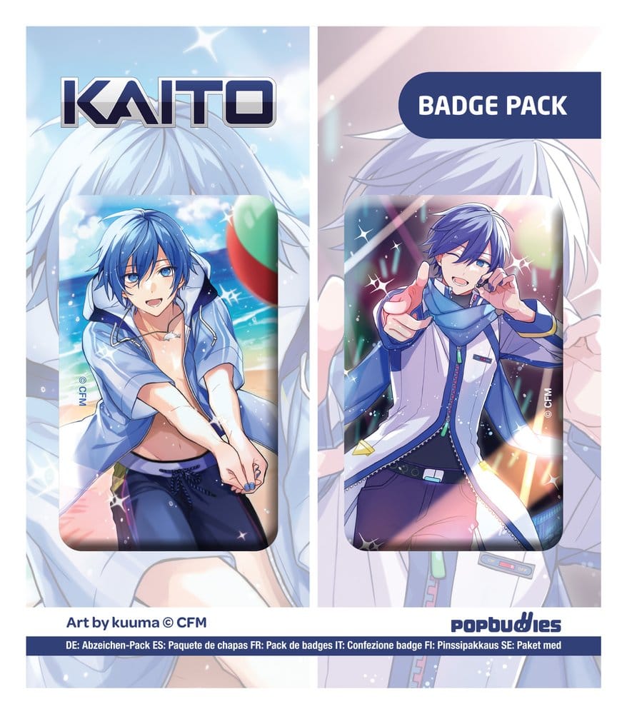 PRE ORDINE - Vocaloid Button 2-Pack Kaito (Art by kuuma)