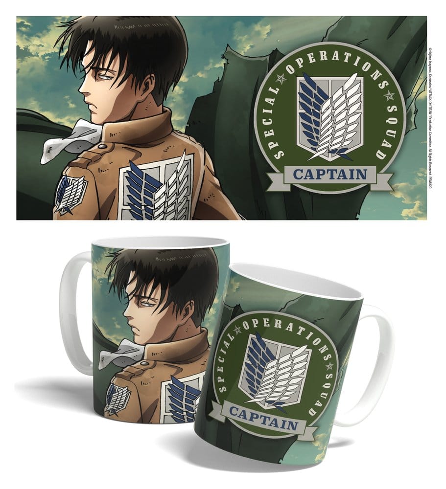 PRE ORDINE - Attack on Titan Mug Levi Squad Captain 325 ml