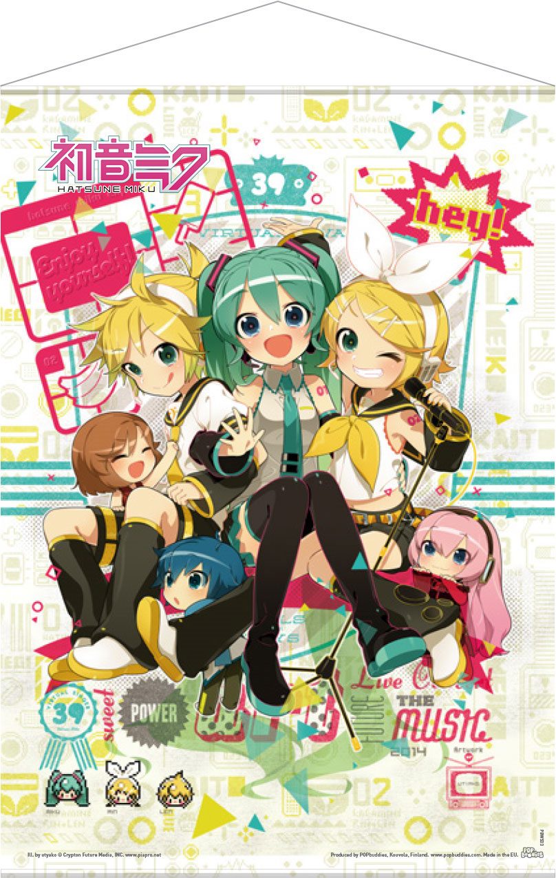 PRE ORDINE - Vocaloid Wallscroll Hey! Piapro Characters 50 x 70 cm