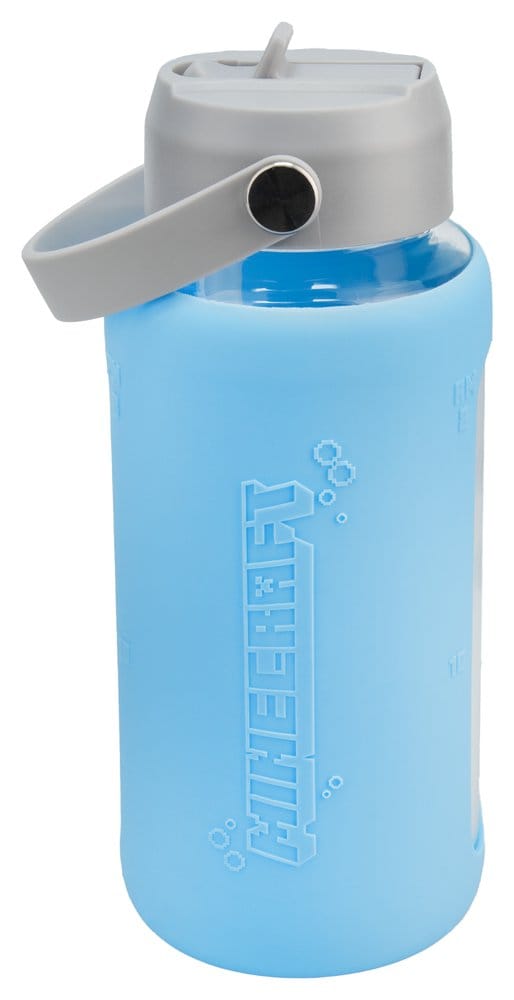 Minecraft Glass Water Bottle with Sleeve