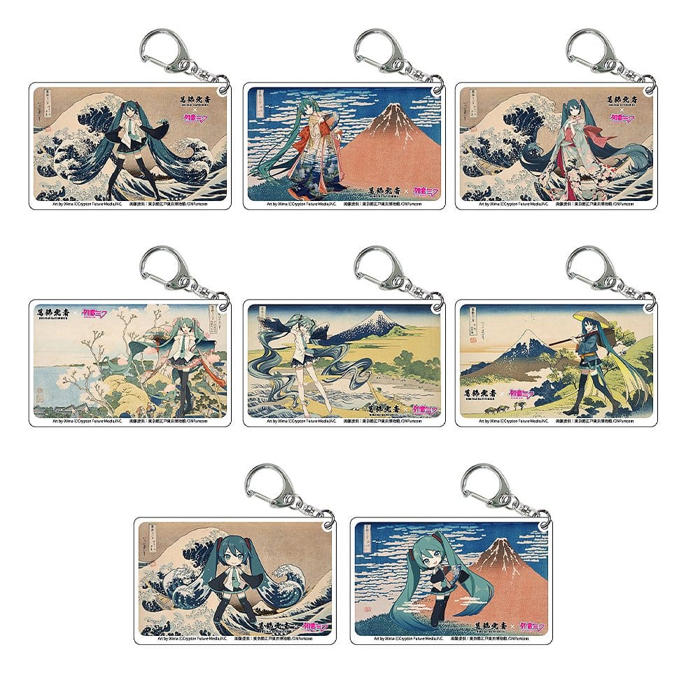 PRE ORDINE - Katsushika Hokusai x Hatsune Miku Acrylic Keychains Blind Box Assortment (8)