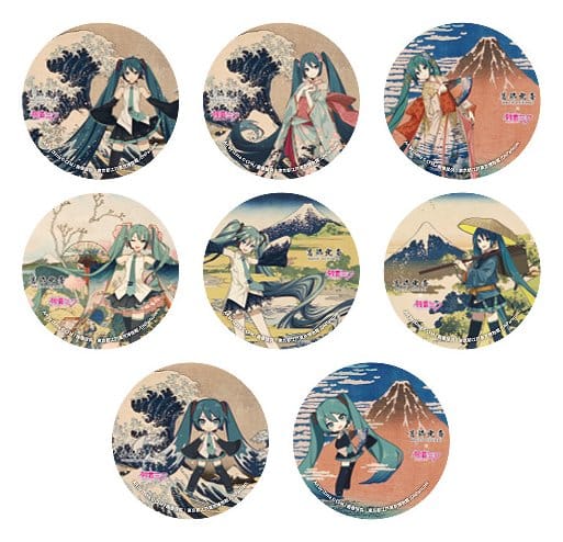 PRE ORDINE - Katsushika Hokusai x Hatsune Miku Pins 6 cm Blind Box Assortment (8)