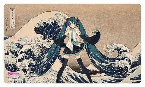 PRE ORDINE - Hatsune Miku x Katsushika Hokusai iXima Desk Mat The Great Wave off Kanagawa/Fine Wind, Clear Morning