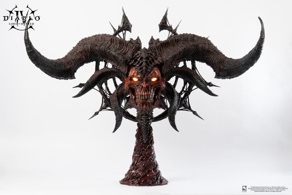 PRE ORDINE - Diablo IV Art Mask Replica 1/1 Scale Lord of Hatred Mephisto 94 cm