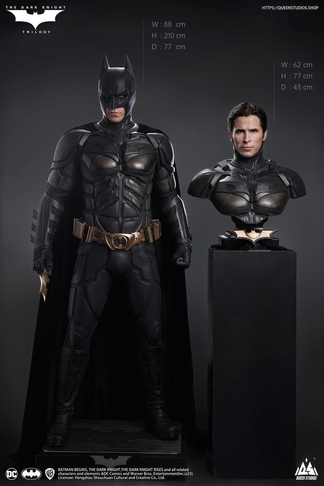 QUEEN STUDIOS - The Dark Knight Life-Size Statue Batman Deluxe Edition 207 cm