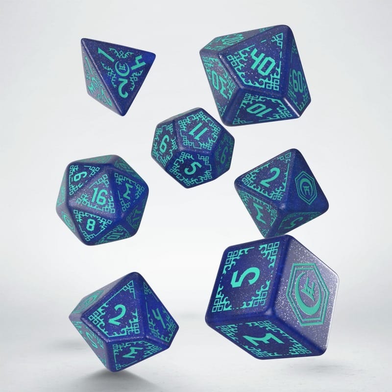 PRE ORDINE - Shadow Scar Dice Set of 7 Blue & Turquoise