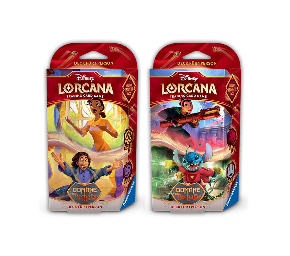 PRE ORDINE - Disney Lorcana TCG Domäne von Dschafar Starter Decks Display (8) *German Edition*