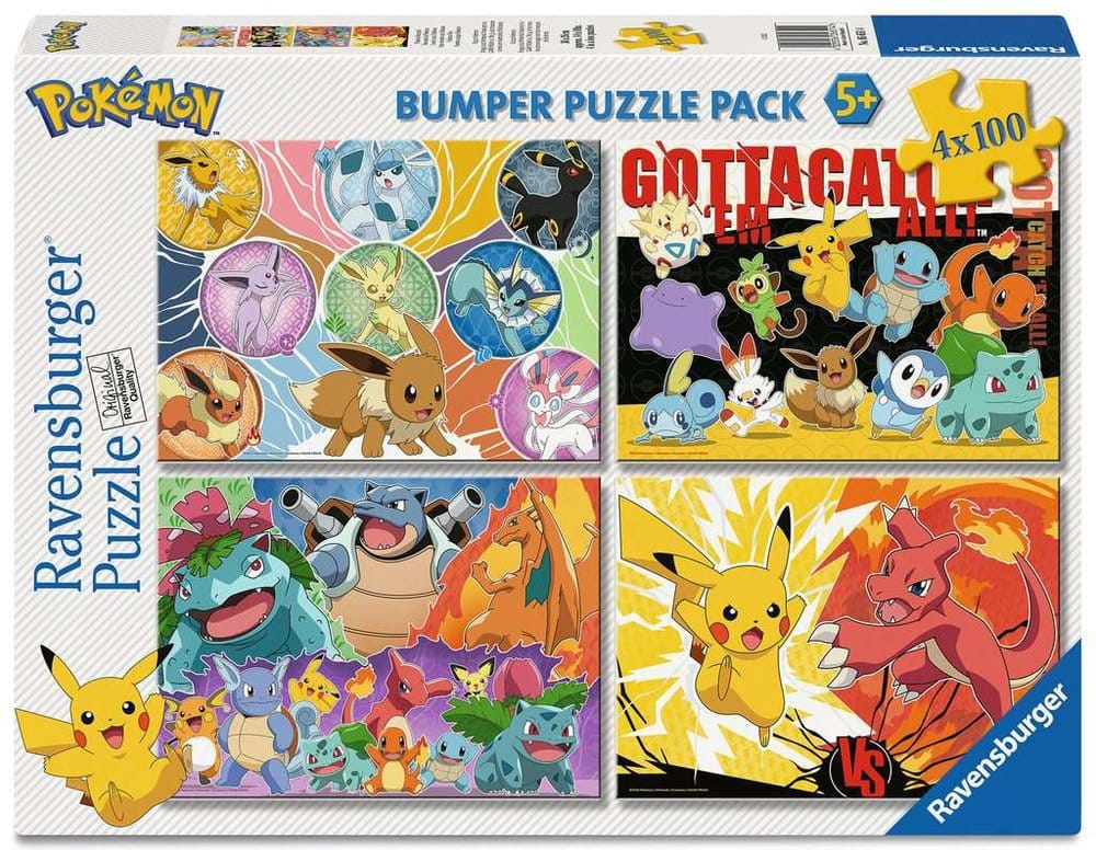 PRE ORDINE - Pokémon Puzzle 4-Pack Pokémon Buddies (4x100 Pieces)