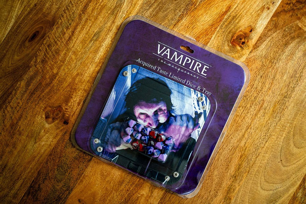 PRE ORDINE - Vampire: The Masquerade 5th Edition RPG Acquired Taste Limited Dice & Tray Accessory Pack