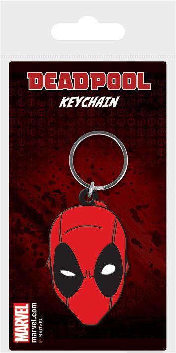 PRE ORDINE - Marvel Comics Rubber Keychain Deadpool Face 6 cm