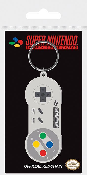 PRE ORDINE - Nintendo Rubber Keychain SNES Controller 6 cm