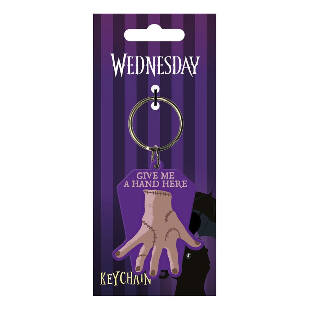 PRE ORDINE - Wednesday Rubber Keychain Give Me A Hand