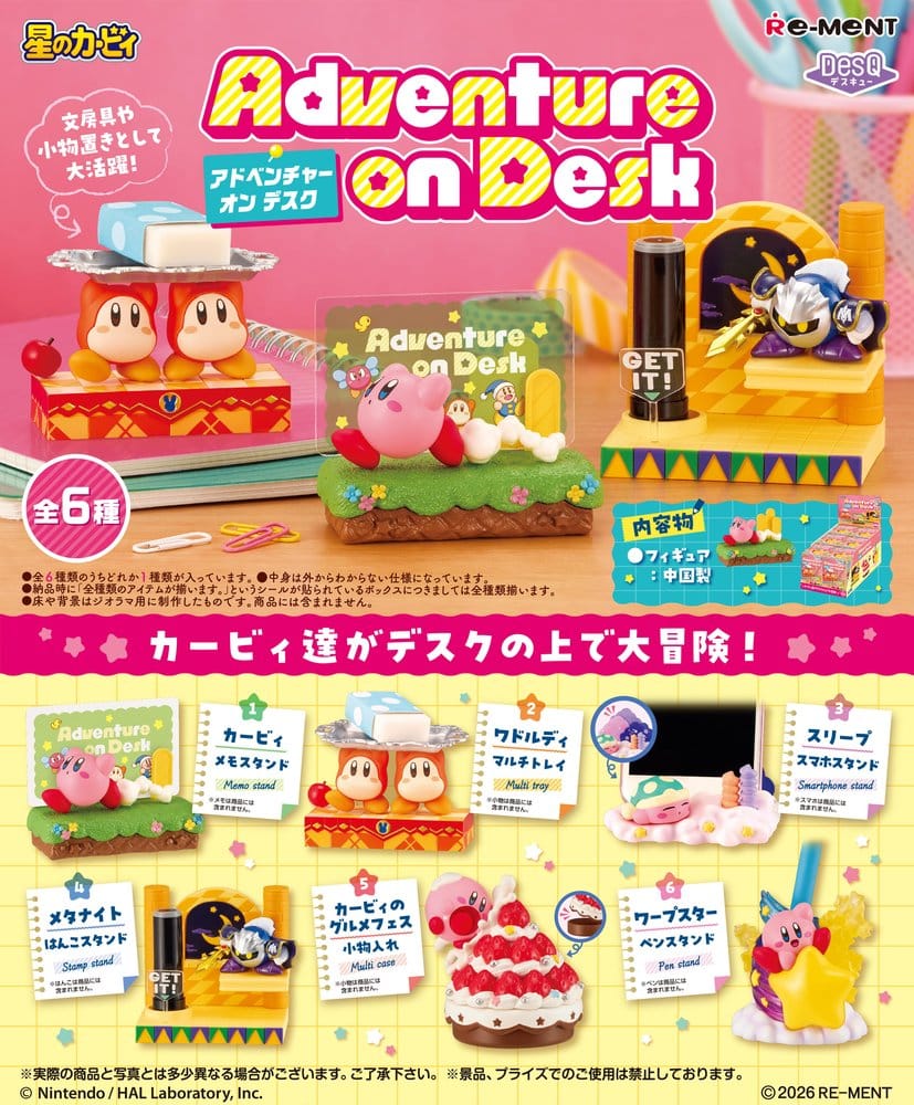 PRE ORDINE - Kirby Adventure on Desk Mini Figures Blind Box Display (6)