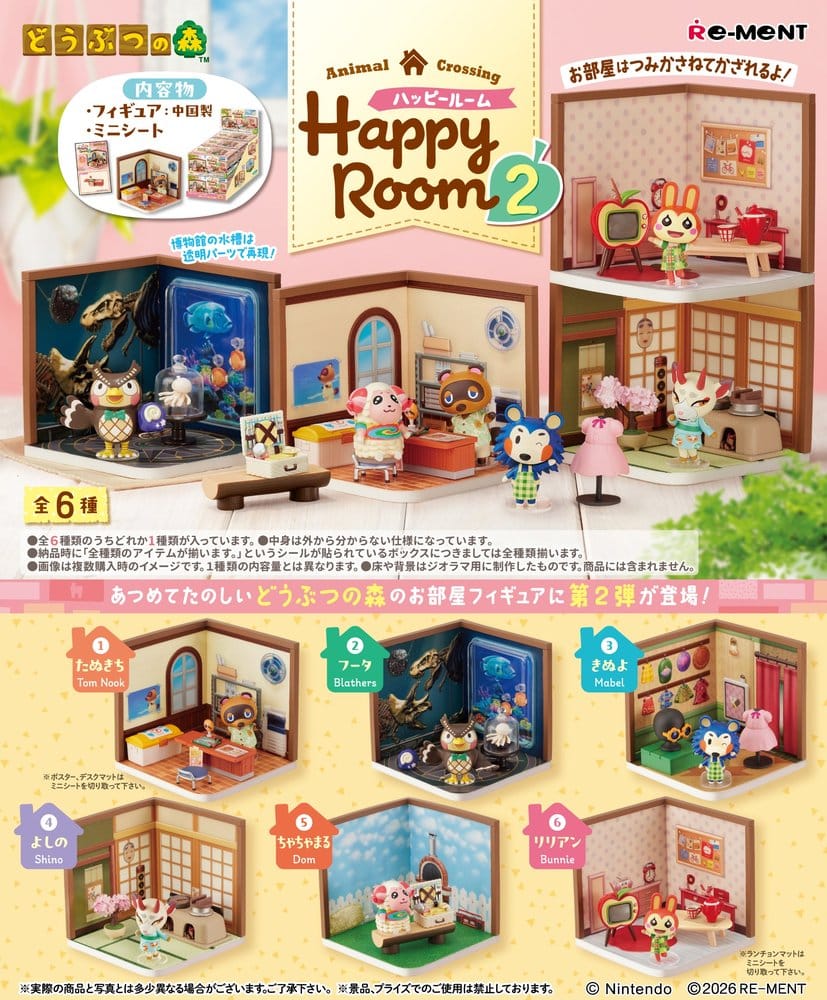 PRE ORDINE - Animal Crossing Mini Figures Happy Room 2 Blind Box Display (6)