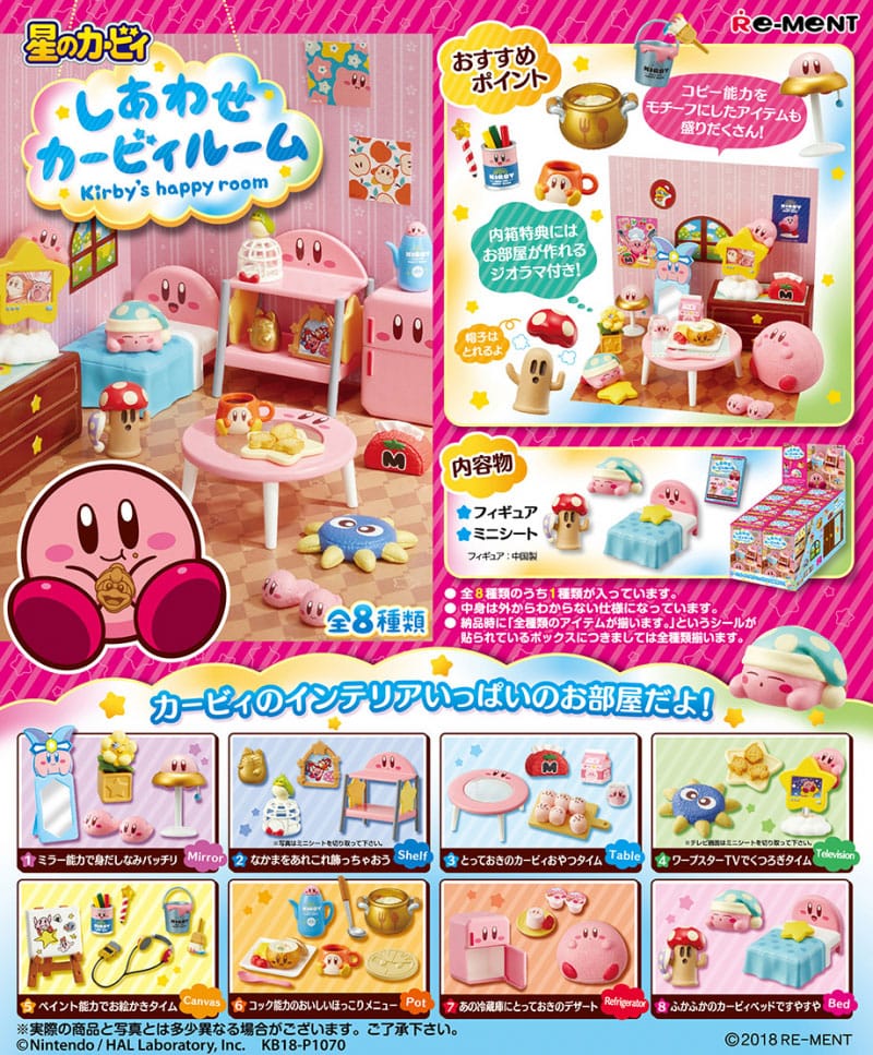 PRE ORDINE - Kirby Mini Figures Kirby's Happy Room Display (8)