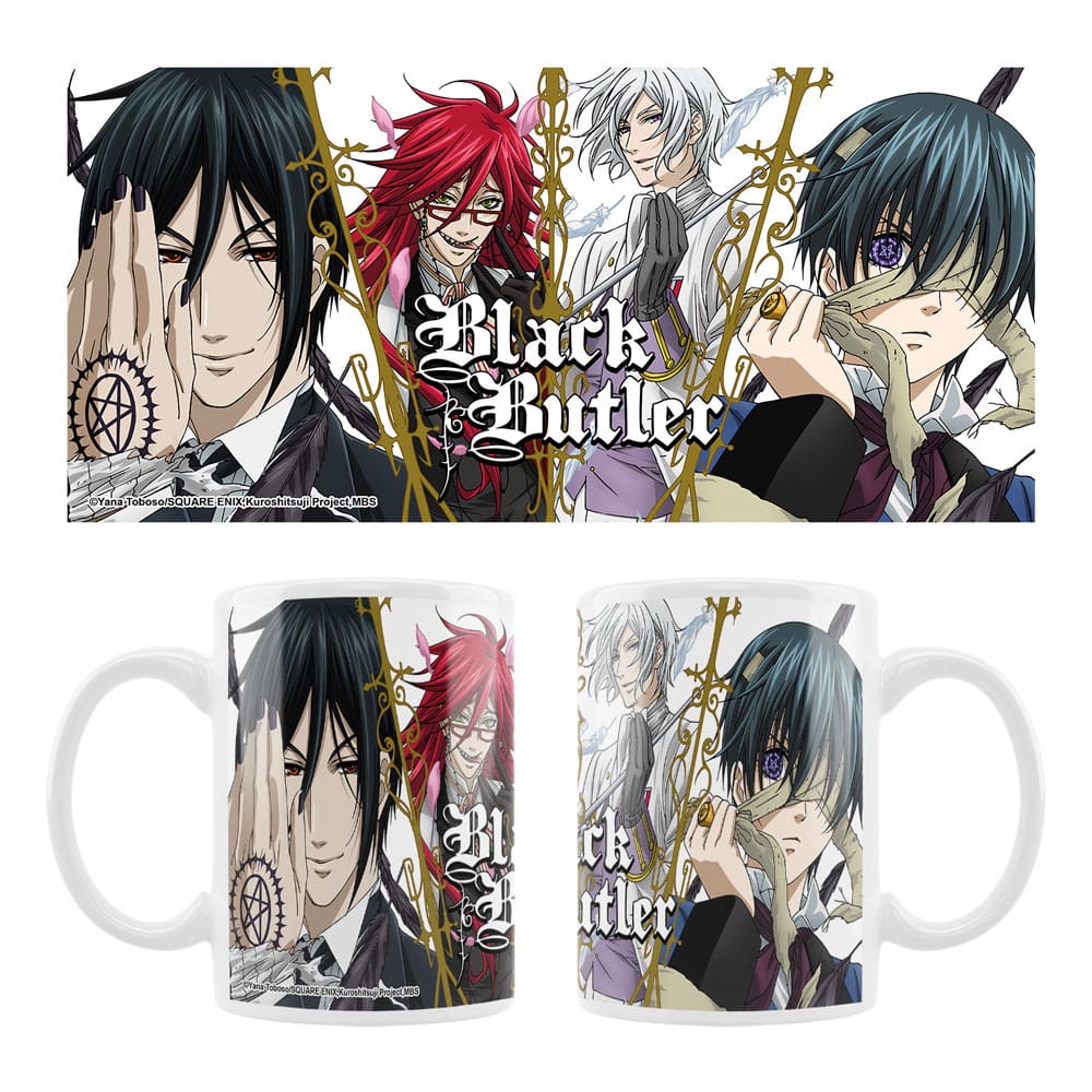 PRE ORDINE - Black Butler Ceramic Mug Sebastian, Grell, Ash, Ciel