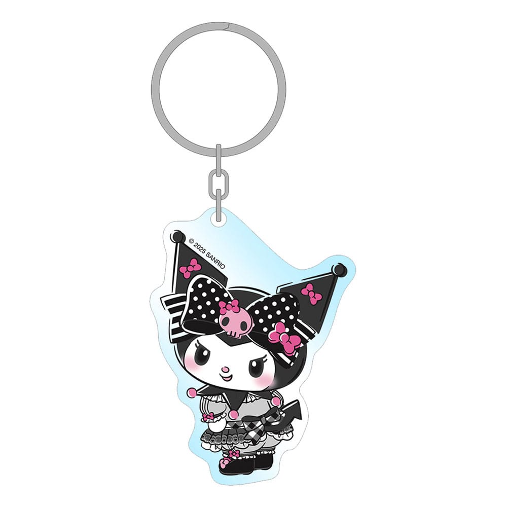 PRE ORDINE - Sanrio Pink Black Party Series Acrylic Keychain Kuromi 7 cm