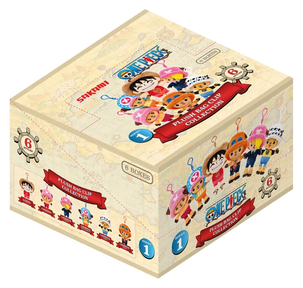 PRE ORDINE - One Piece Plush Keychain Blind Box 11 cm Display (6)