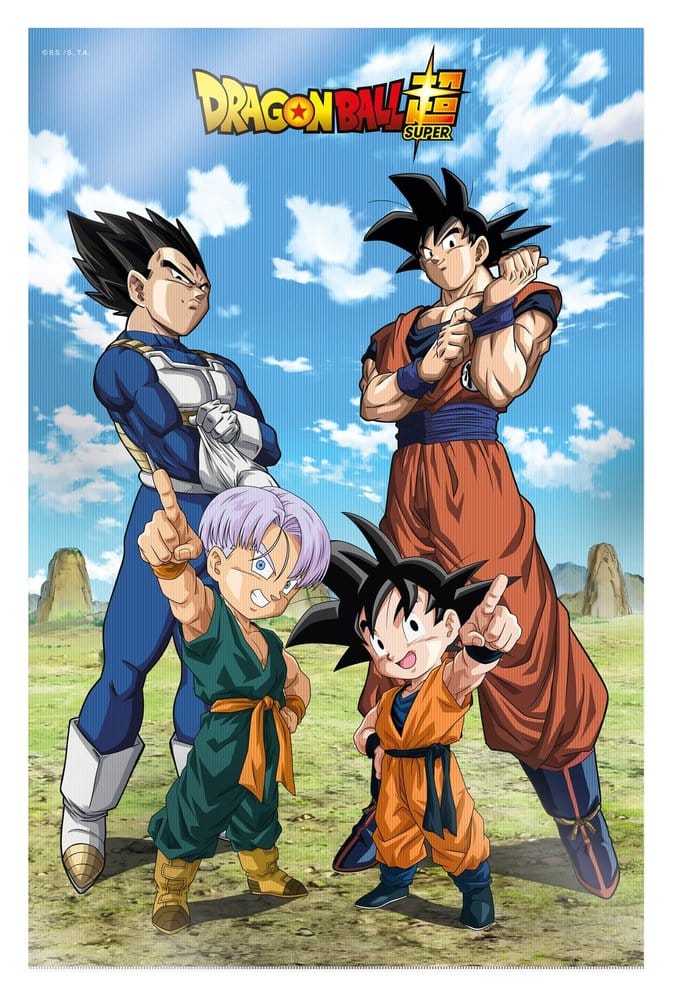 PRE ORDINE - Dragon Ball Super 3D Poster Battle of Gods Goku Vegeta Family 38 x 58 cm
