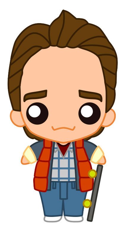 PRE ORDINE - Back to the Future Pokis Rubber Minifigure Marty McFly 6 cm