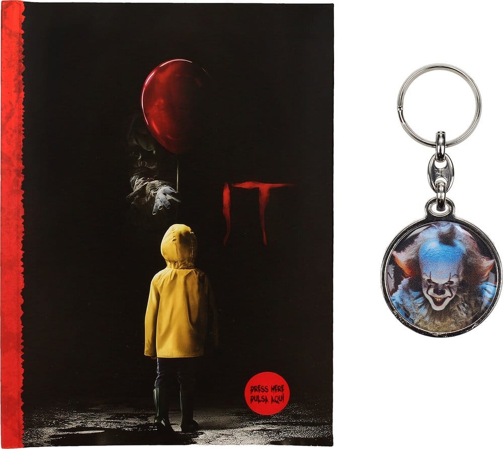 PRE ORDINE - It Light Up Notebook & Metal Keychain Gift Set 21 cm