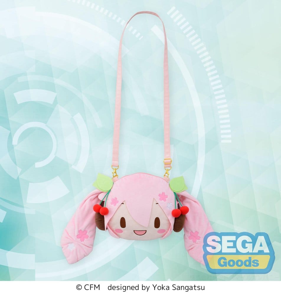 PRE ORDINE - Character Vocal Series 01: Hatsune Miku fuwa petit Shoulder Bag Sakura Miku Face (M)