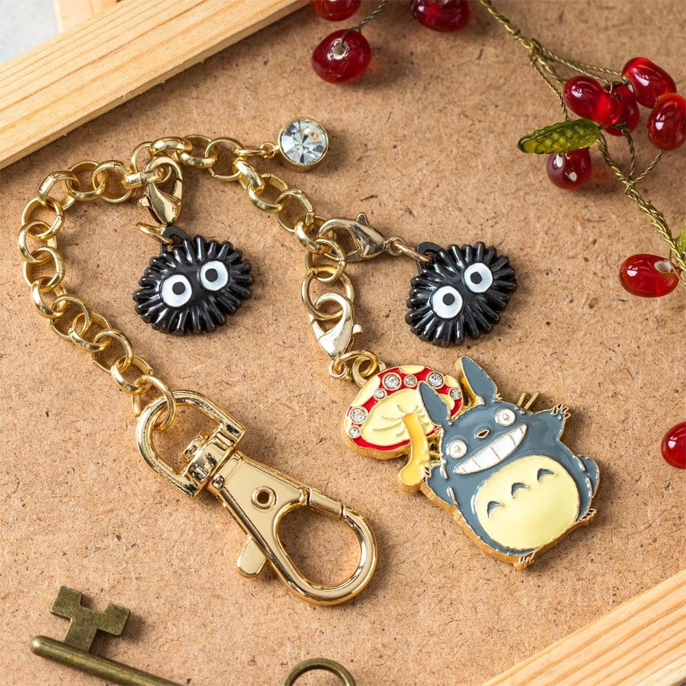 PRE ORDINE - My Neighbor Totoro Charm Chain Keychain Big Totoro & Mushroom