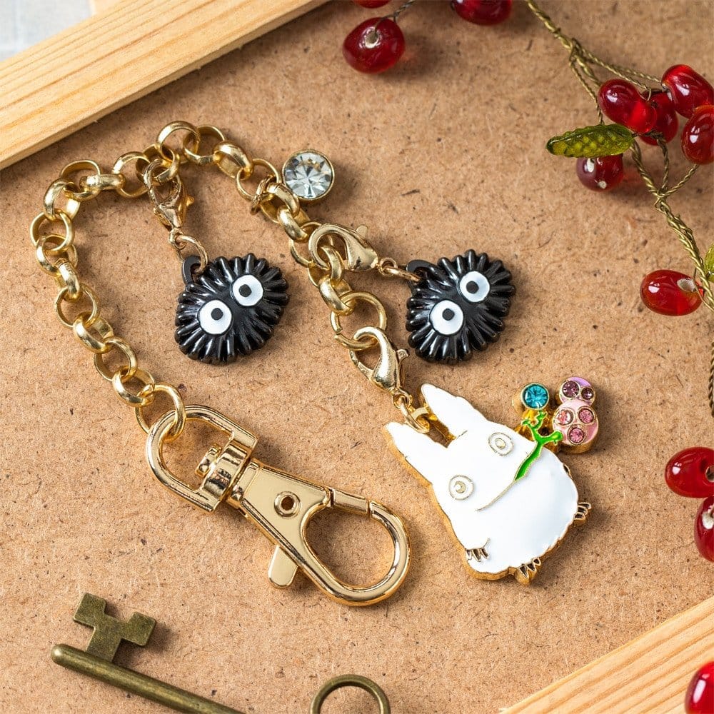 PRE ORDINE - My Neighbor Totoro Charm Chain Keychain Small Totoro & Fruits
