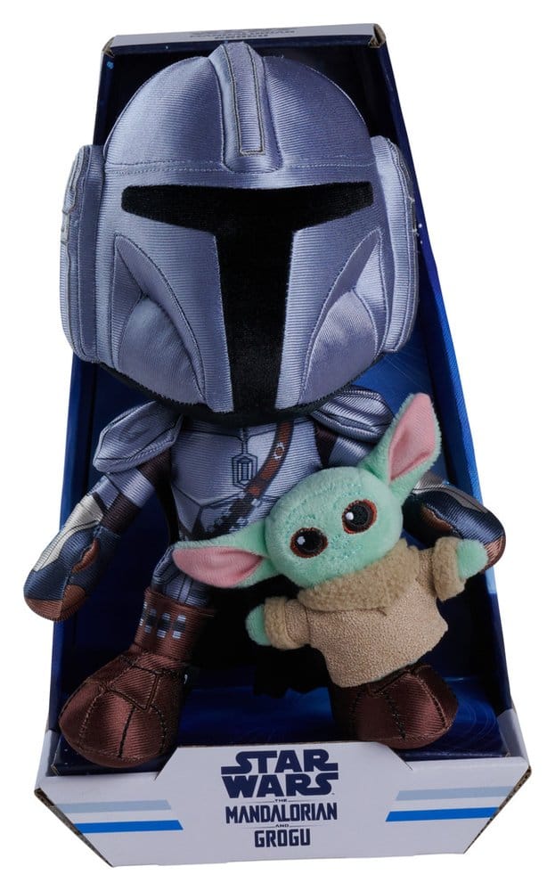 PRE ORDINE - Star Wars Mandalorian Plush Figure Mandalorian & Mini Grogu 25 cm