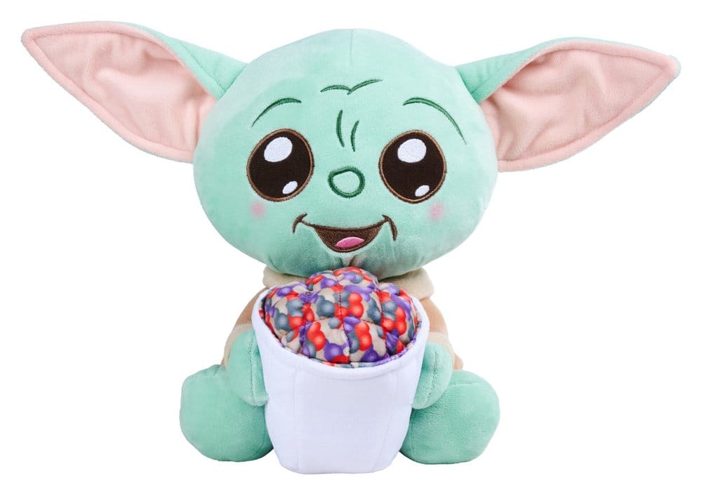 Star Wars Mandalorian Plush Figure Grogu with Popcorn 25 cm