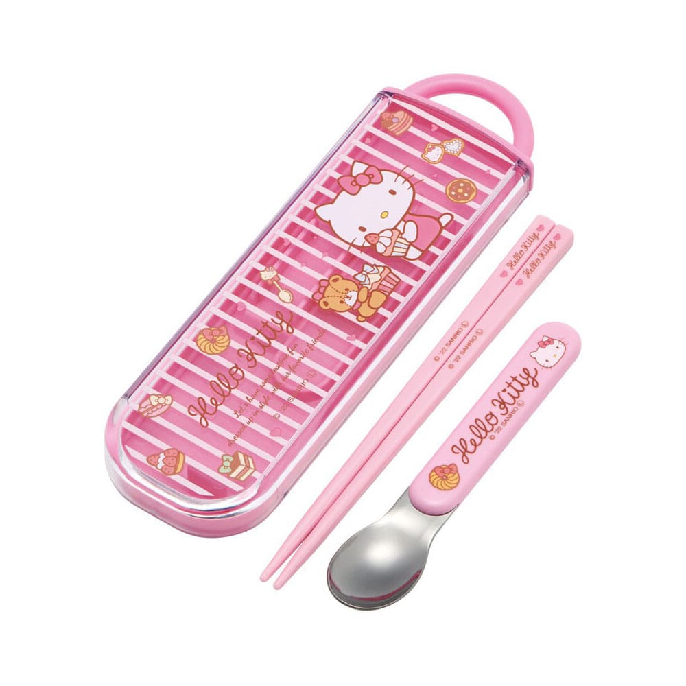PRE ORDINE - Hello Kitty Chopsticks & Spoon Sweety pink