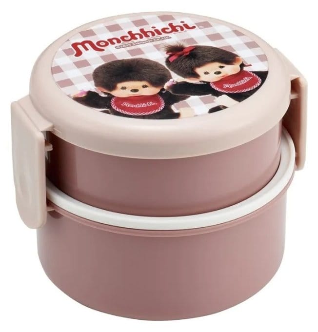 PRE ORDINE - Monchhichi Two Layer Round Shape Lunch Box