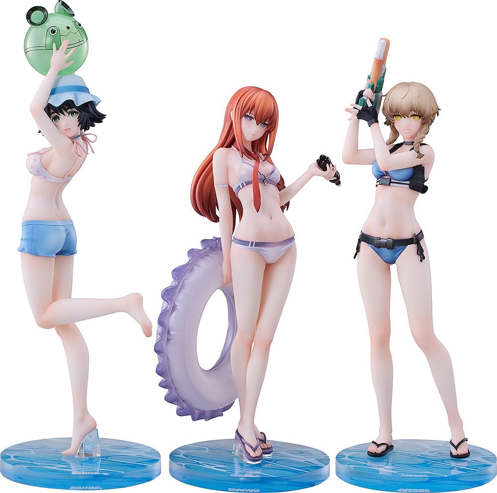 PRE ORDINE - Steins Gate PVC Statues 3-Pack 1/7 Suzuha Amane, Kurisu Makise, Mayuri Shiina Swimsuit Ver.