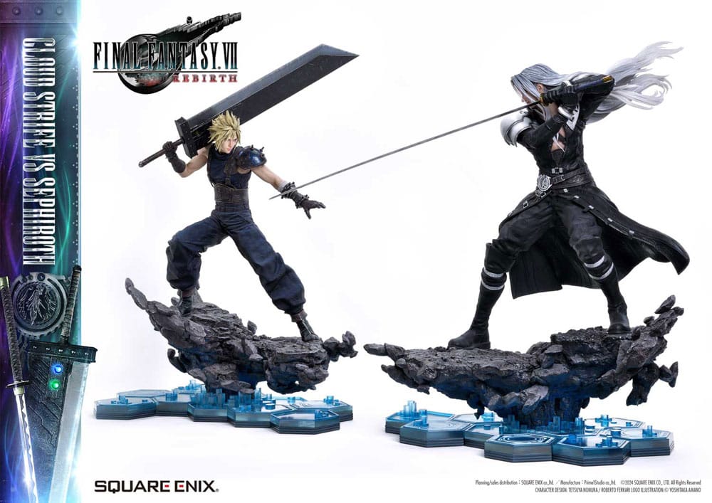 PRE ORDINE - Final Fantasy VII Rebirth Statues 2-Pack 1/4 Cloud Strife vs Sephiroth 69 cm