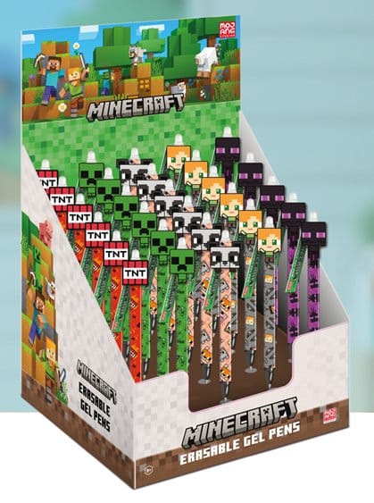 PRE ORDINE - Minecraft Erasable Gel Pen Characters Display (30)
