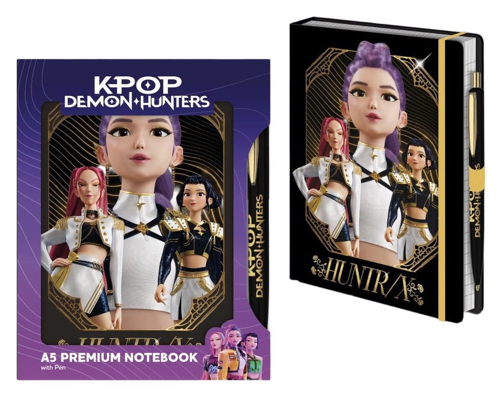 PRE ORDINE - KPop Demon Hunters Notebook with Pen A5 Premium Golden