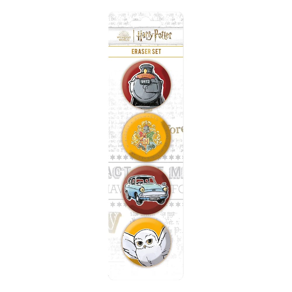 PRE ORDINE - Harry Potter Eraser 4-Pack