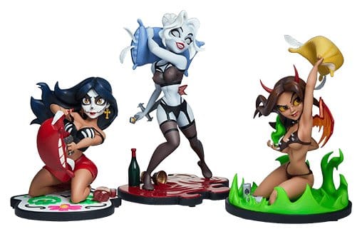 PRE ORDINE - Coffin Comics Designer Statues Set Sleepover In Hell