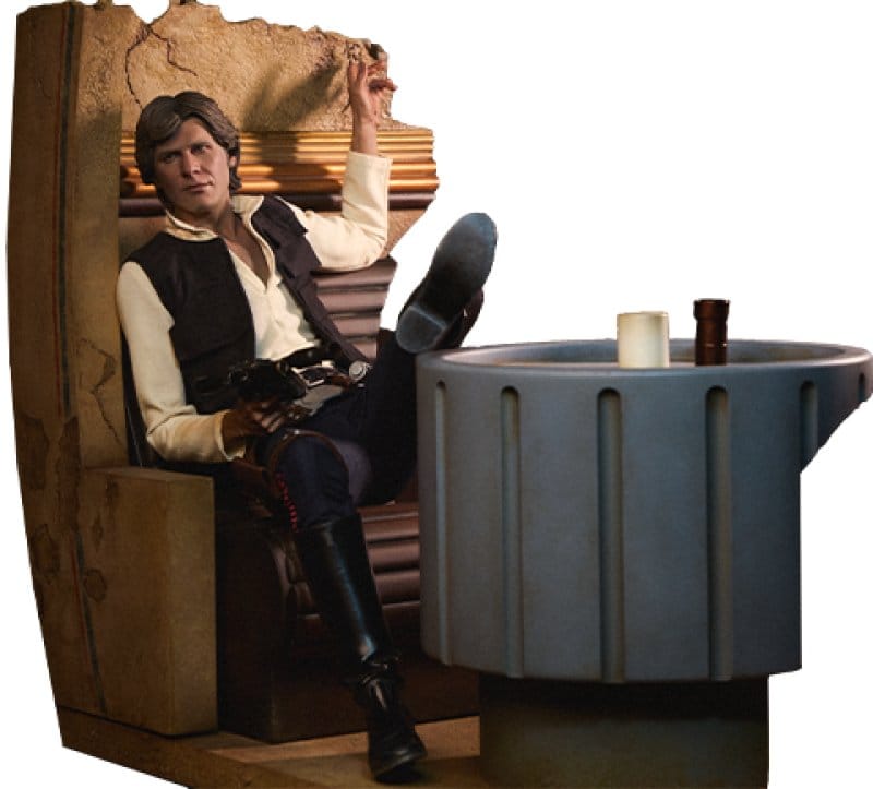 PRE ORDINE - Star Wars Episode IV Mixed Media Premium Format Figure Han Solo: Sorry About the Mess 32 cm