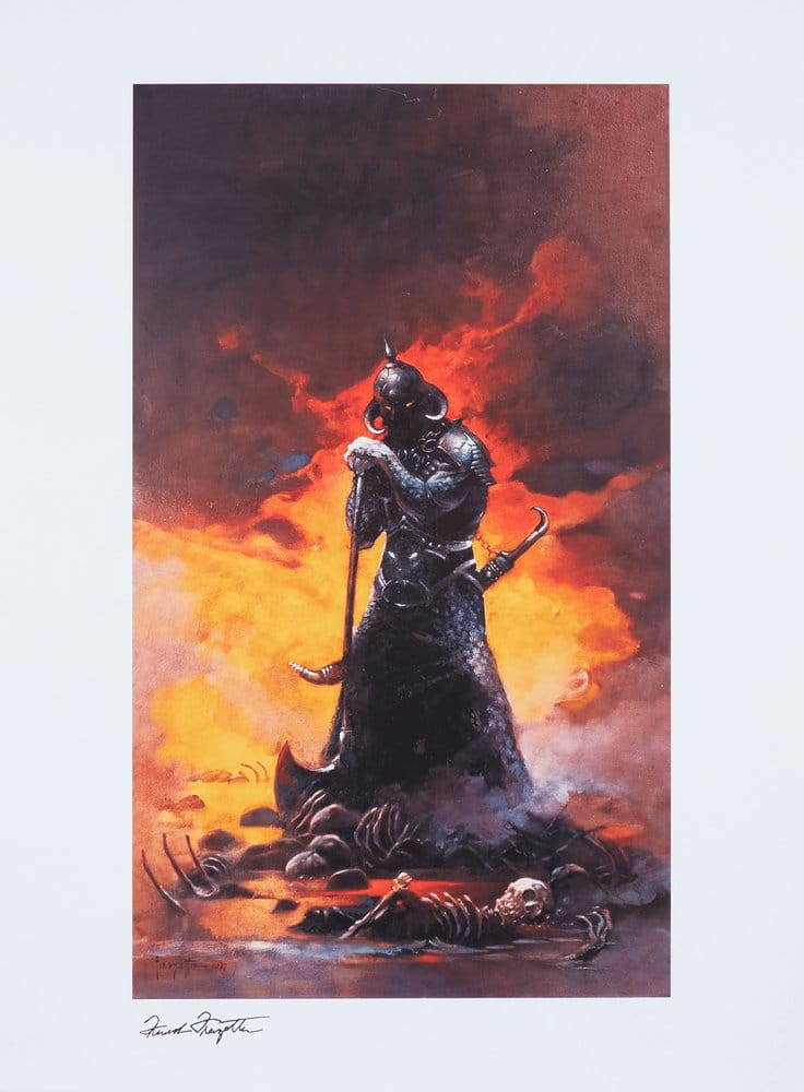 PRE ORDINE - Frank Frazetta Fine Art Print Death Dealer III (Revised) Rainbow Lava Holofoil 41 x 61 cm - unframed