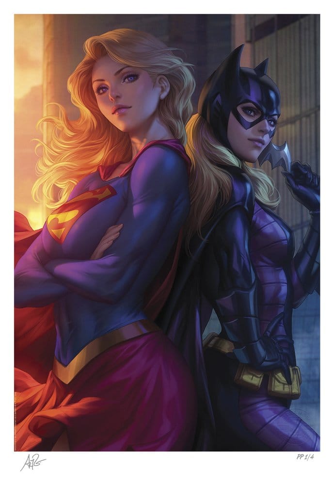PRE ORDINE - DC Comics Fine Art Print Supergirl & Batgirl 61 x 46 cm - unframed