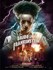 PRE ORDINE - Bride of Frankenstein Art Print Bride of Frankenstein (Color Variant) by Ruiz Burgos 61 x 46 cm - unframed