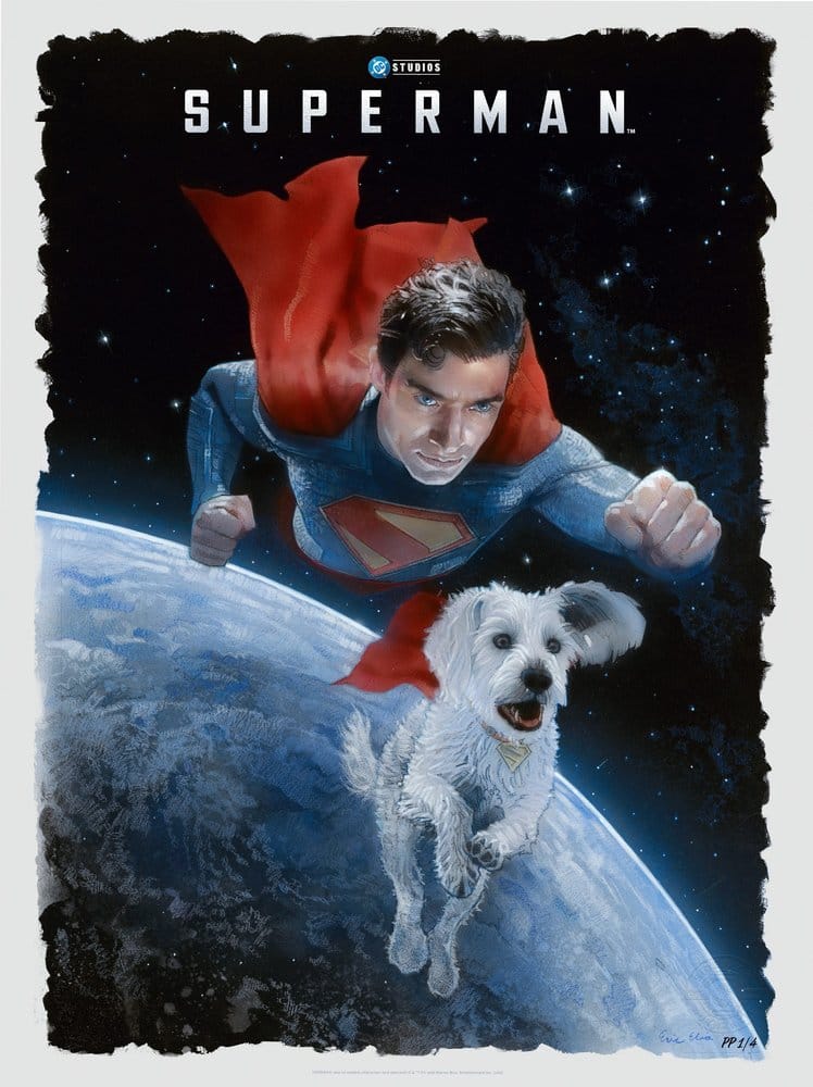 PRE ORDINE - DC Comics Fine Art Print Superman and Krypto 46 x 61 cm - unframed