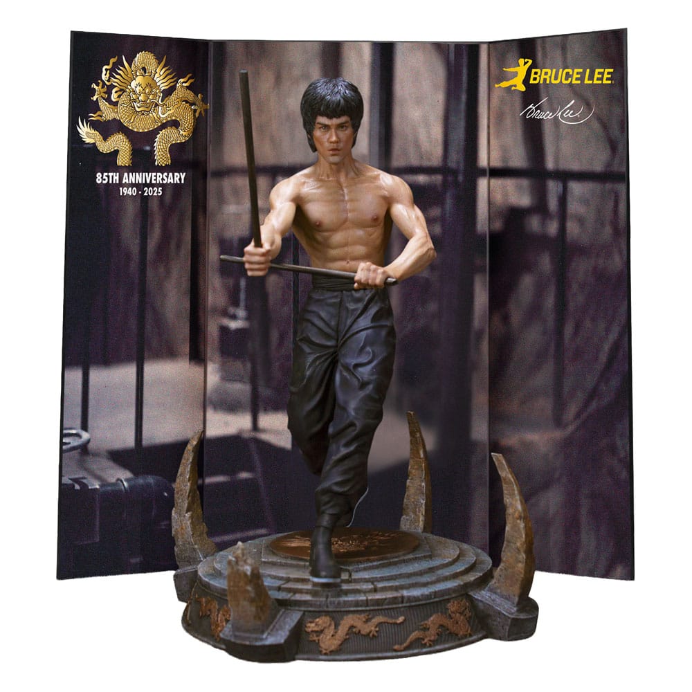 PRE ORDINE - Enter the Dragon Movie Statue 1/6 Bruce Lee Kali Sticks Fight Deluxe Basement Version 30 cm