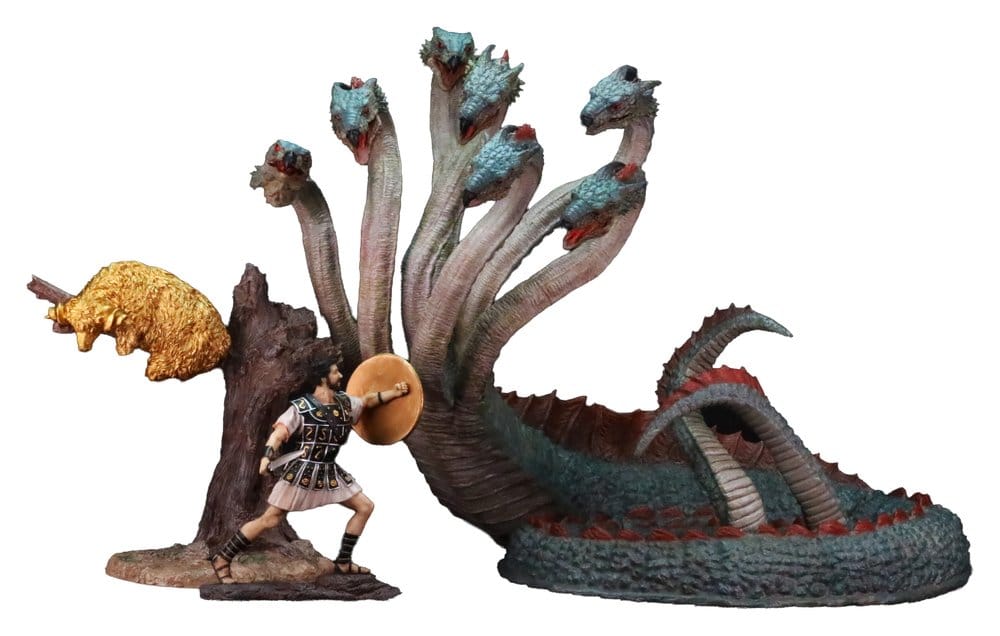 PRE ORDINE - Ray Harryhausen Painted Statue Hydra with Jason Warrior & Golden Fleece Resin Statue Set 30 cm